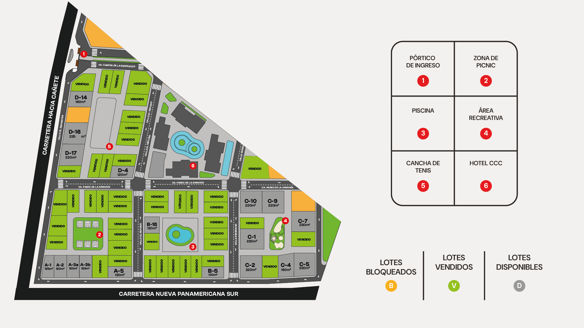 Plano general de Cañete Country Club